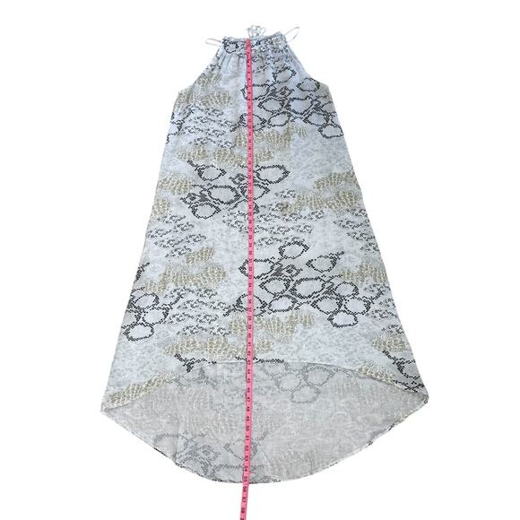 Made In Italy 100% Linen Maxi Dress Boho Vacation Beach Resort Neutral Size M/L - Picture 13 of 15